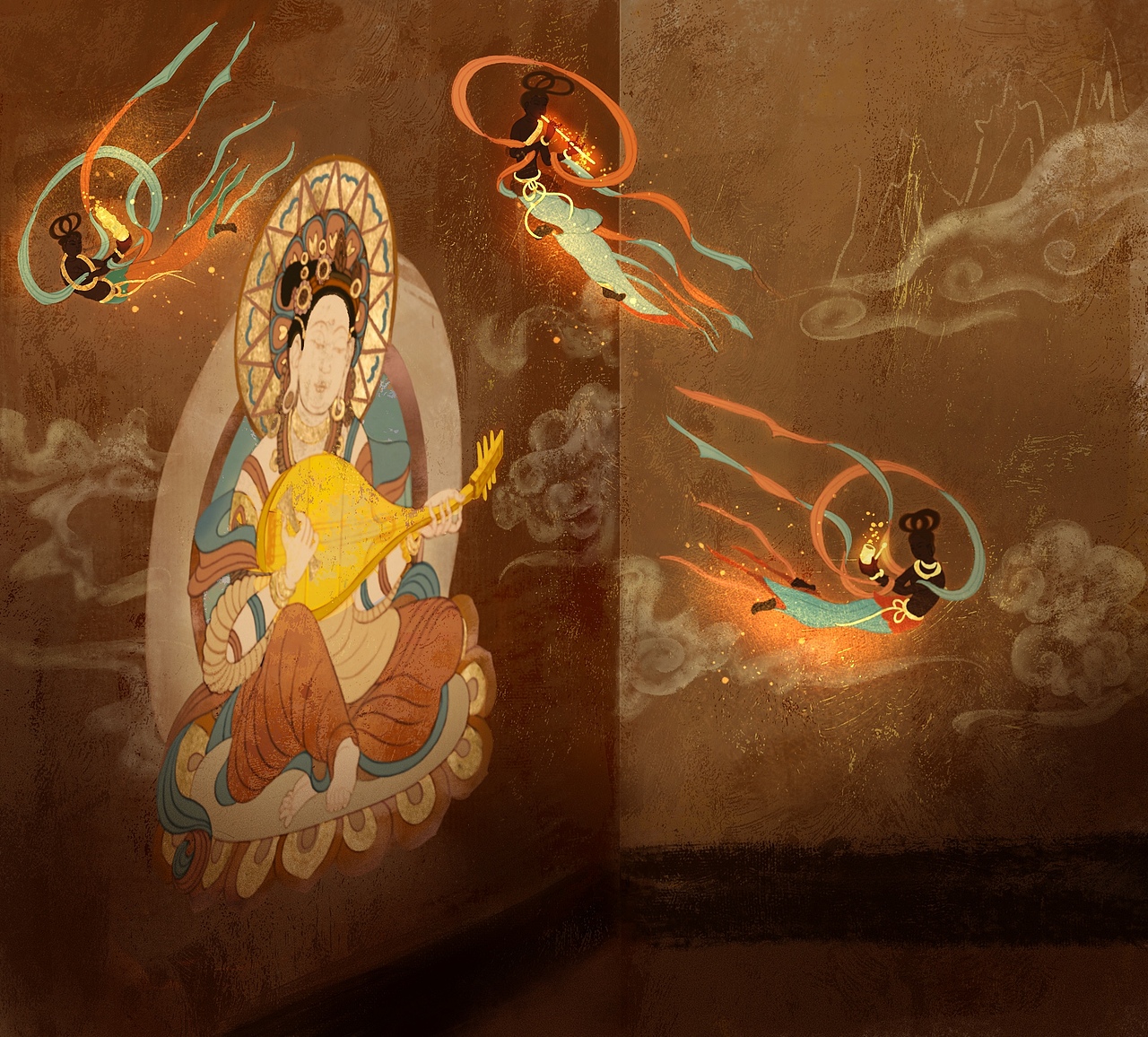 2021青春答卷#2021届毕设敦煌主题插画设计