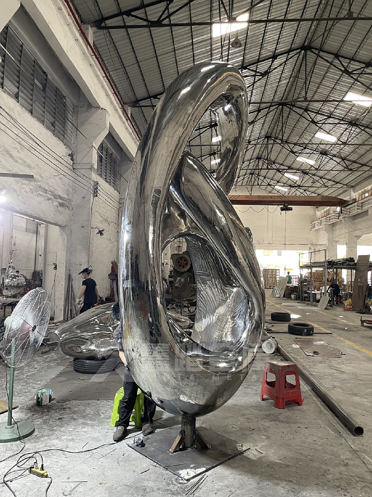 抽象园林景观不锈钢雕塑 不锈钢艺术作品展现