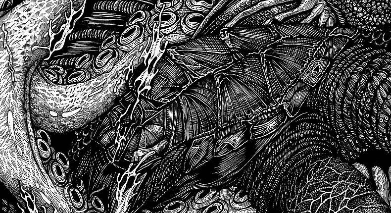 七宗罪饕餮纸本手绘高清细节