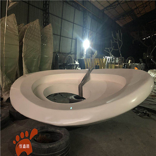 售楼中心手工锻造不锈钢艺术树池