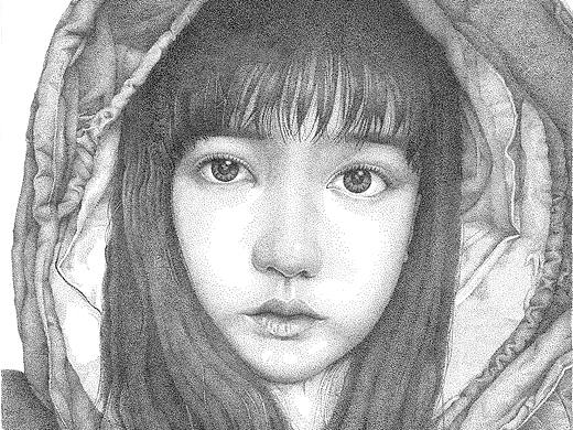 针管笔点绘-头像