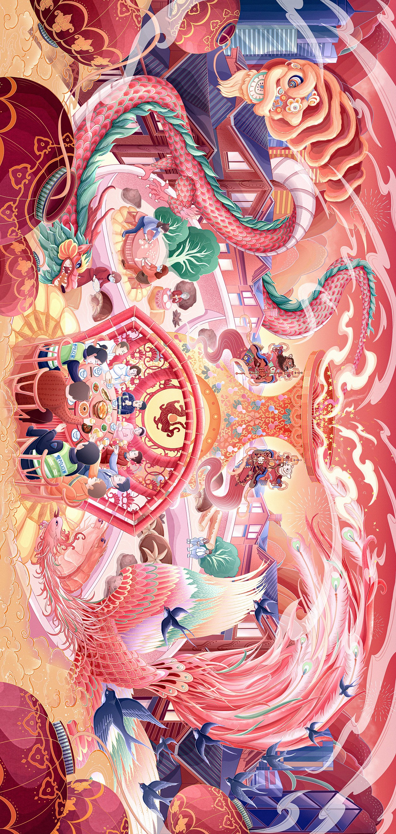 《福庆绵绵》- 虎年迎新春，闹元宵插画（图ZMjg4MTI0MTQw） - 商业插画 - 站酷设计师高高高YyG原创素材 - 站酷ZCOOL