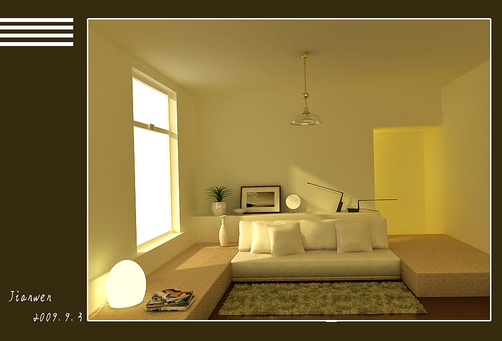 简约客厅（图ZMTY3ODk2） - 建筑/空间 - 站酷设计师一张纸人原创素材 - 站酷ZCOOL