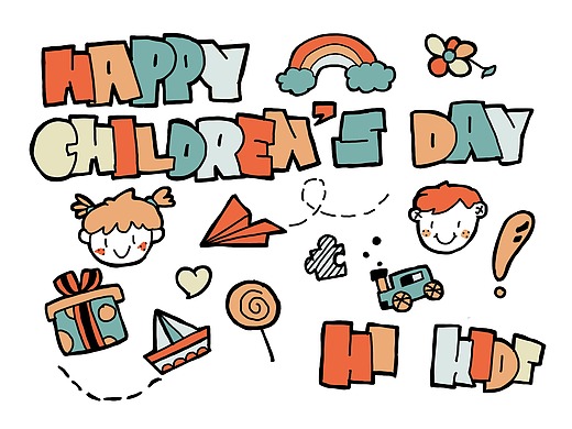 六一pop插画儿童节快乐