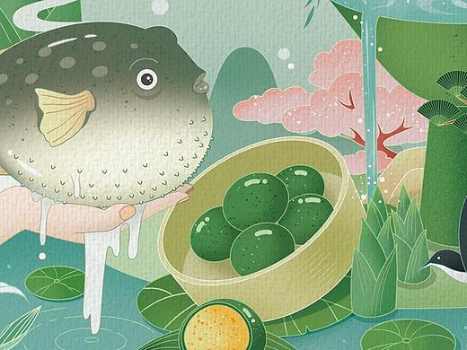 春季头道鲜-美食插画（个人主页-ZNTg0NzgzNjA=） - 商业插画 - 站酷设计师摸鱼的小新原创素材 - 站酷ZCOOL