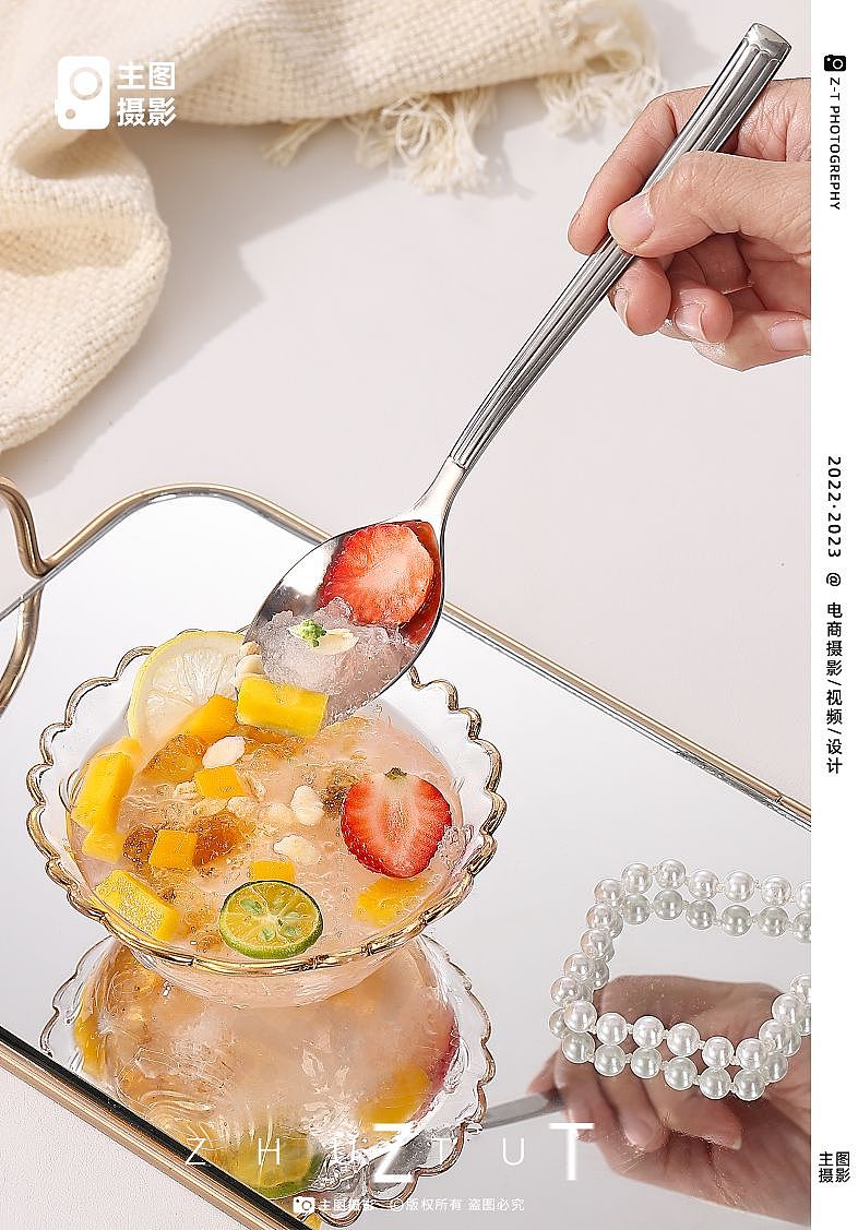 餐具摄影|不锈钢勺子筷子