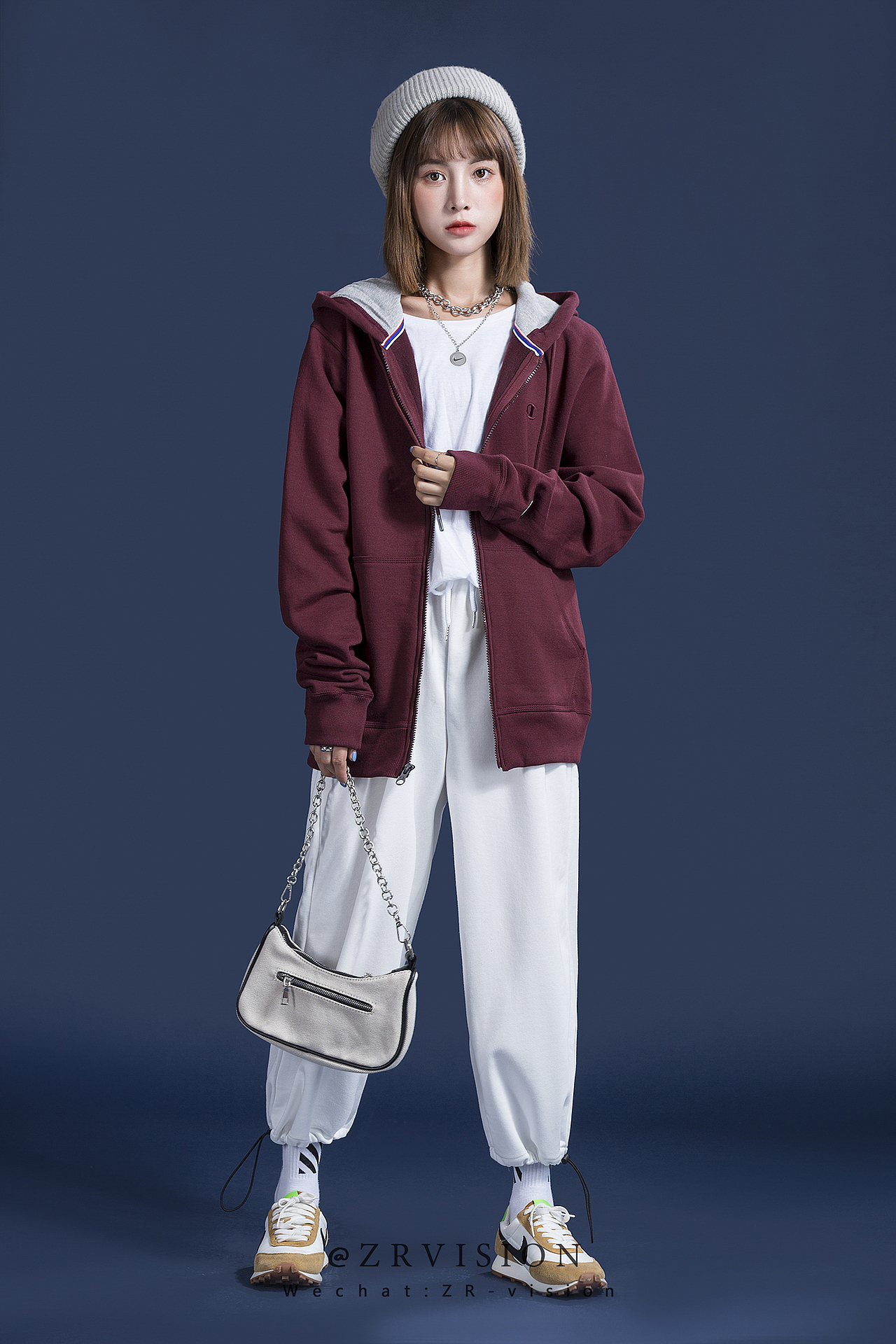 学院风美潮日潮流服装女装卫衣毛衣运动服拍摄拍照摄影