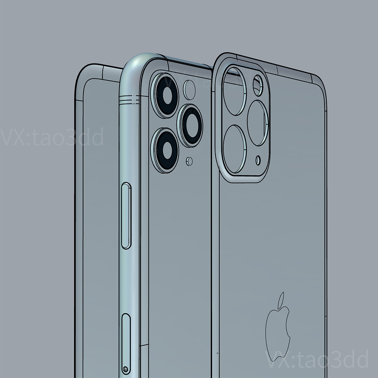 超精细iphone11 pro Max高质量3D模型 犀牛建模 kS渲染（图ZMTc4NDAyNTg0） - 产品 - 站酷设计师198精品3D模型原创素材 - 站酷ZCOOL
