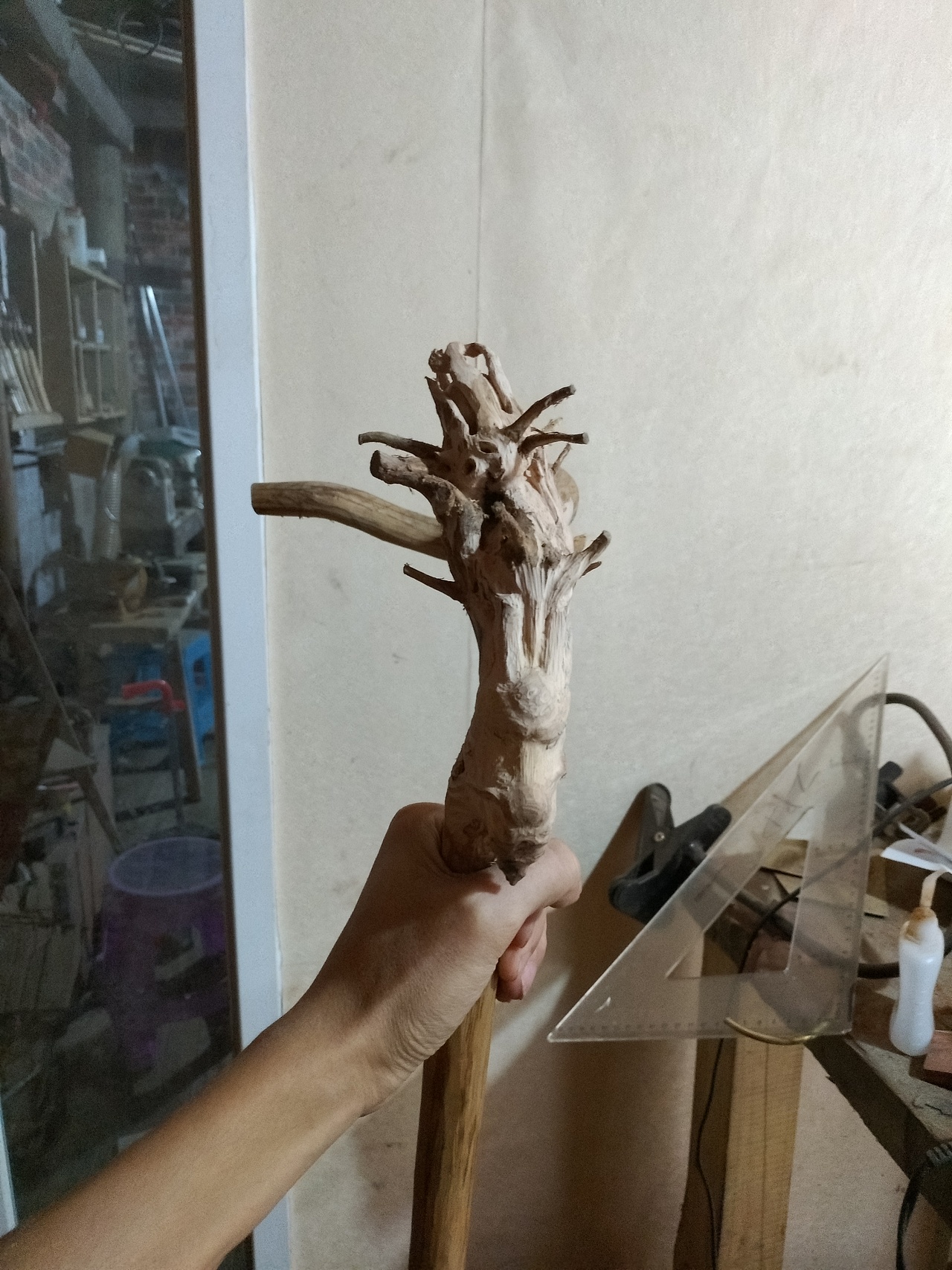 做的第一根神兽拐杖（图ZMTc2NTk4NTgw） - 其他手工艺 - 站酷设计师闲人木痴原创素材 - 站酷ZCOOL