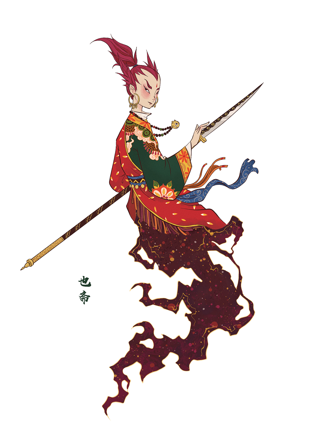 小神灵2-绘制过程（图ZMTgwMDMxNjQ4） - 概念设定 - 站酷设计师也斋原创素材 - 站酷ZCOOL