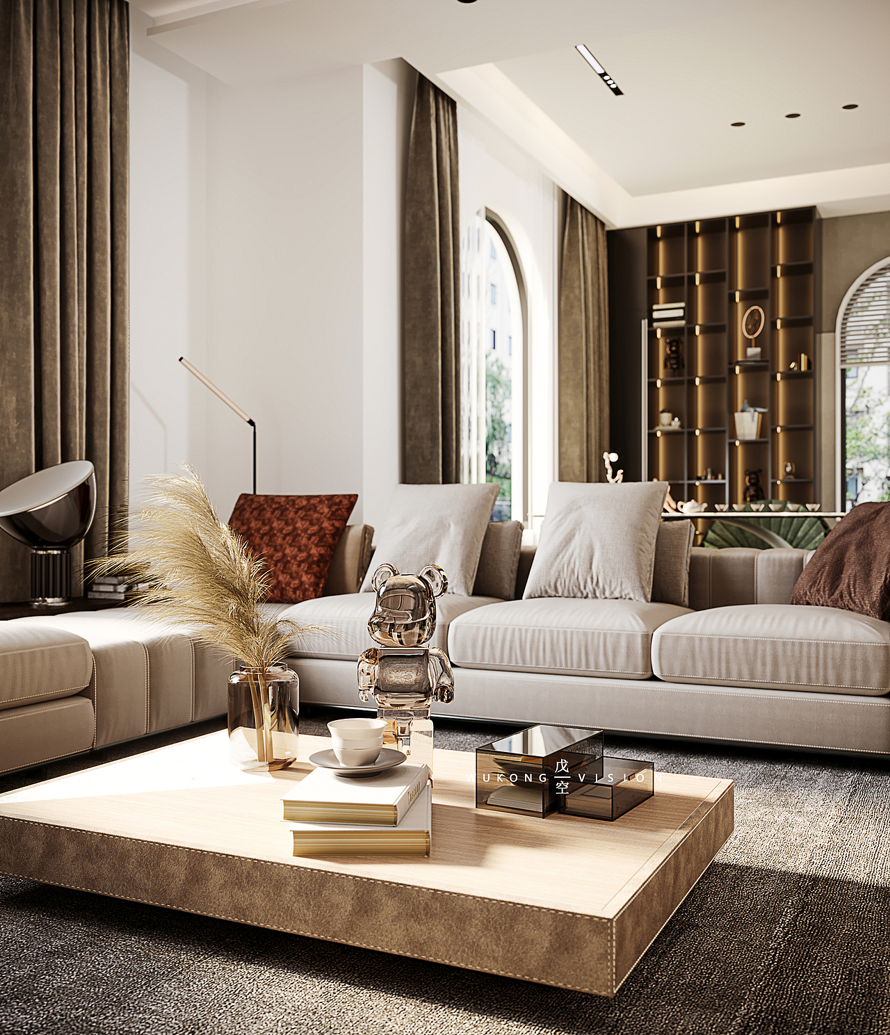 现代轻奢风别墅空间（图ZMjgxNTMxNjQ4） - 建筑/空间 - 站酷设计师戊空视觉原创素材 - 站酷ZCOOL