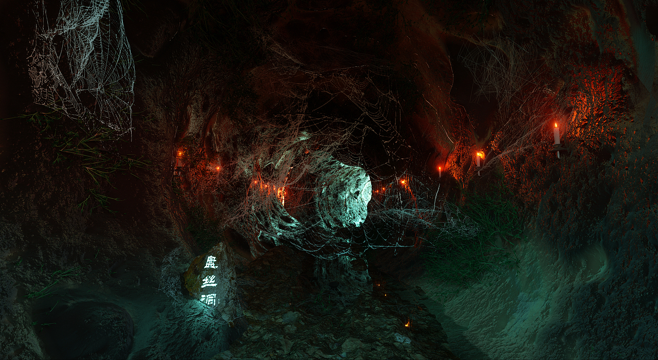 盘丝洞_octane|三维|场景|范二哥丶_原创作品-站酷zcool