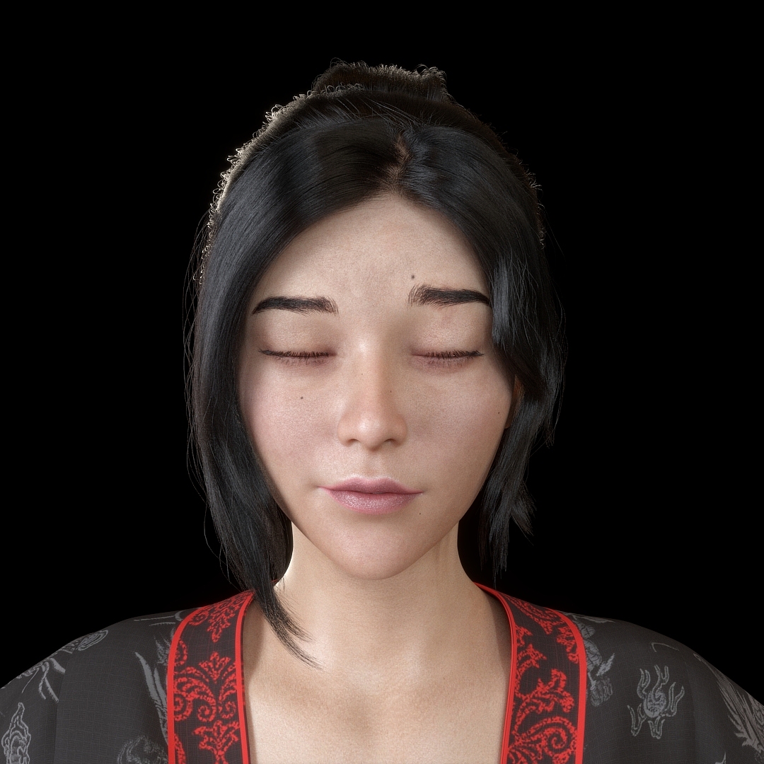 三维建模脸女人