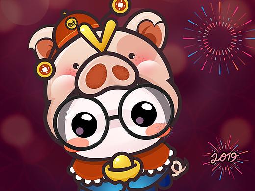 微明猪年新年海报