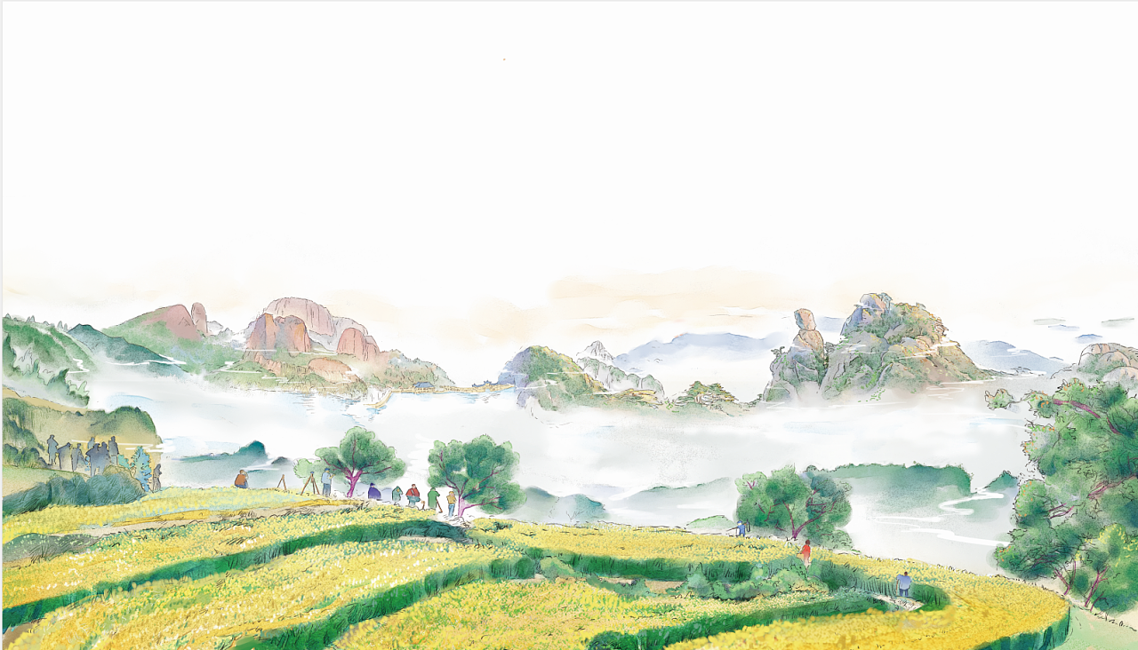 童书 中国风 水墨画 文旅插图|插画|商业插画|上超工作室 - 原创作品