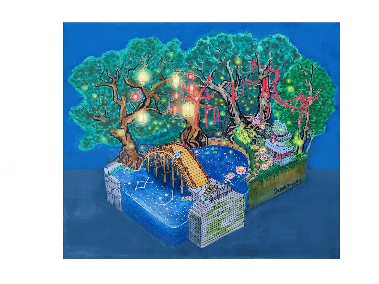 手绘“江南百景图小盒子”系列（图ZMzA1Njc4ODA4） - 创作习作 - 站酷设计师SaBeL13原创素材 - 站酷ZCOOL