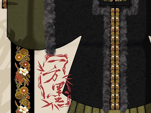 松灵芝水仙元素明制汉服设计