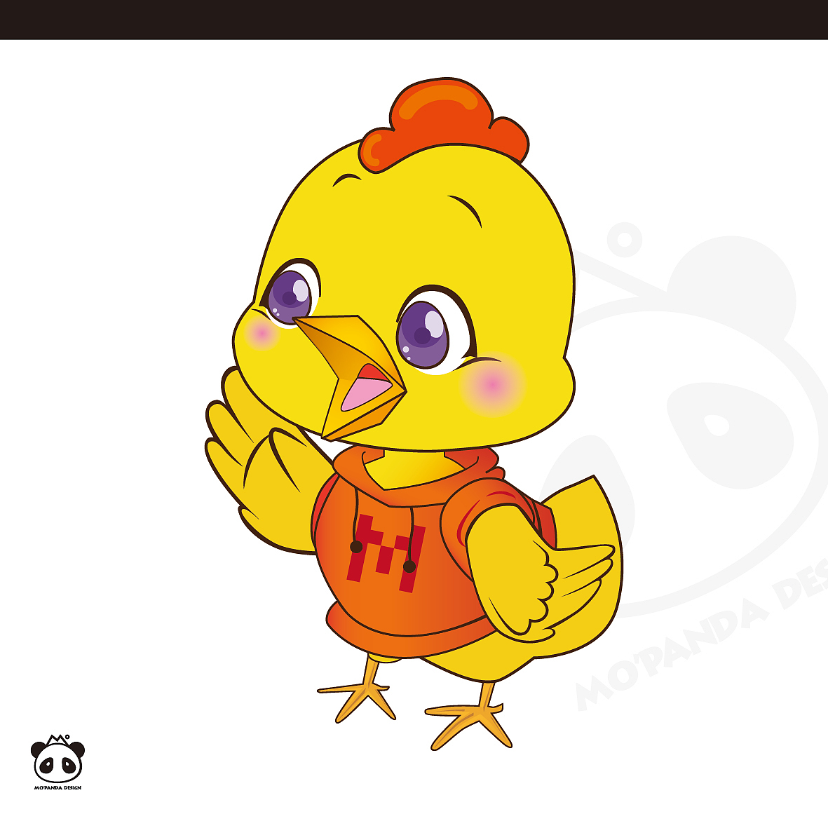 照着小鸭子画了小鸡