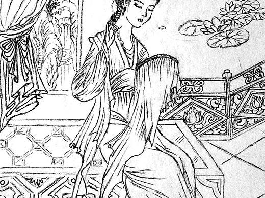 仕女图绣花（个人主页-ZNjgxODIzNTY=） - 绘画 - 站酷设计师ZYC玉原创素材 - 站酷ZCOOL