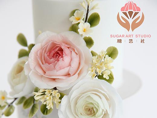 糖艺社翻糖蛋糕--婚礼蛋糕系列作品