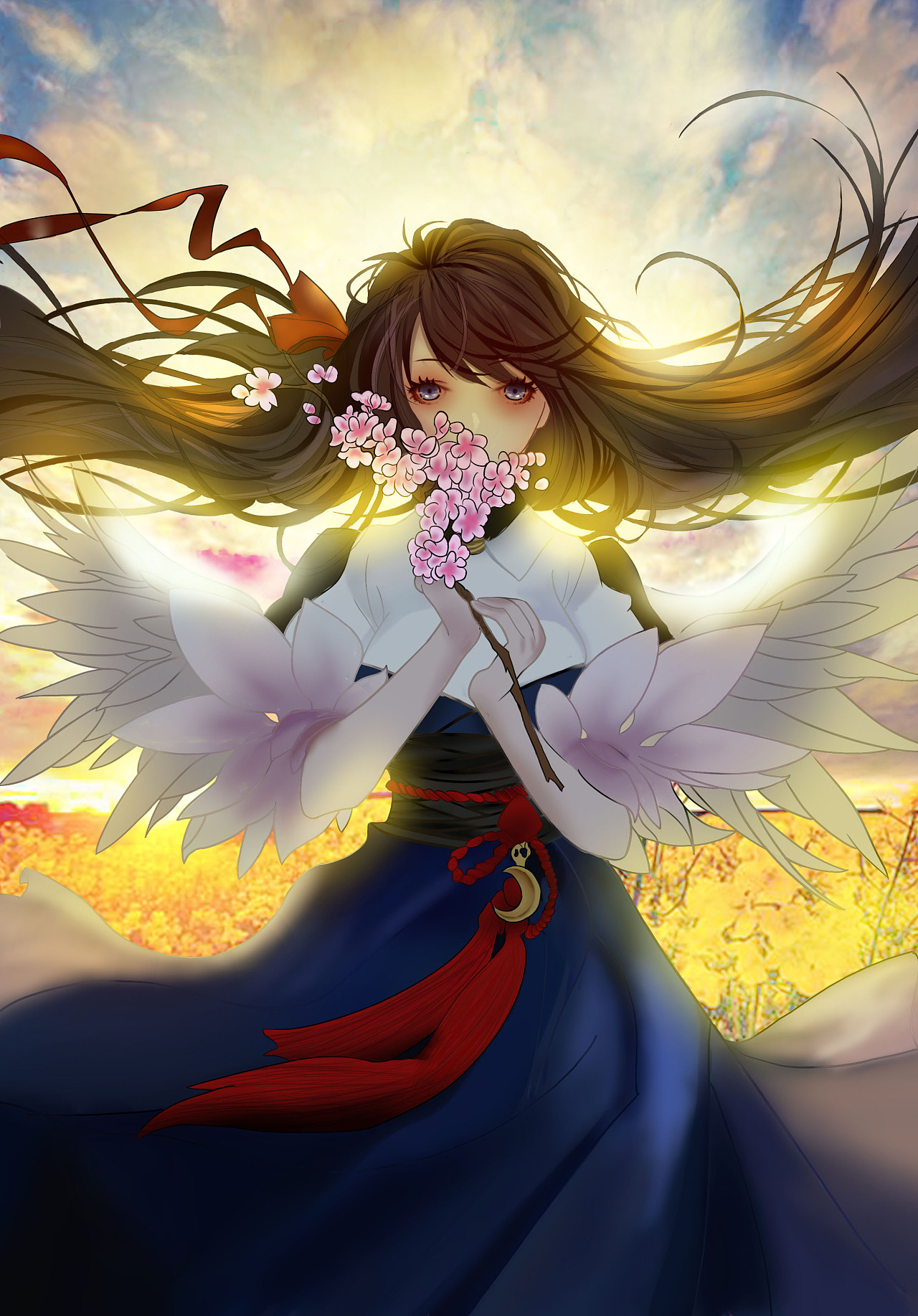 逆光巫女|插画|创作习作|土豆小次郎 - 临摹作品 - 站酷 (zcool)