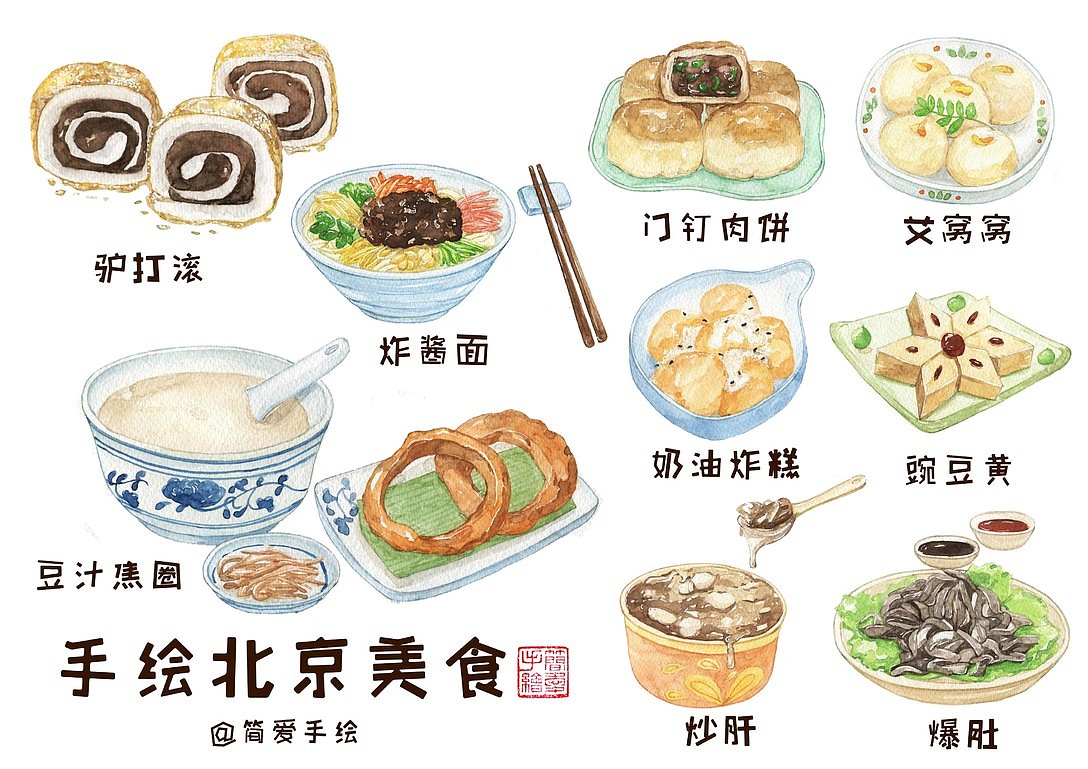 【纸上的美食】手绘水彩美食全集