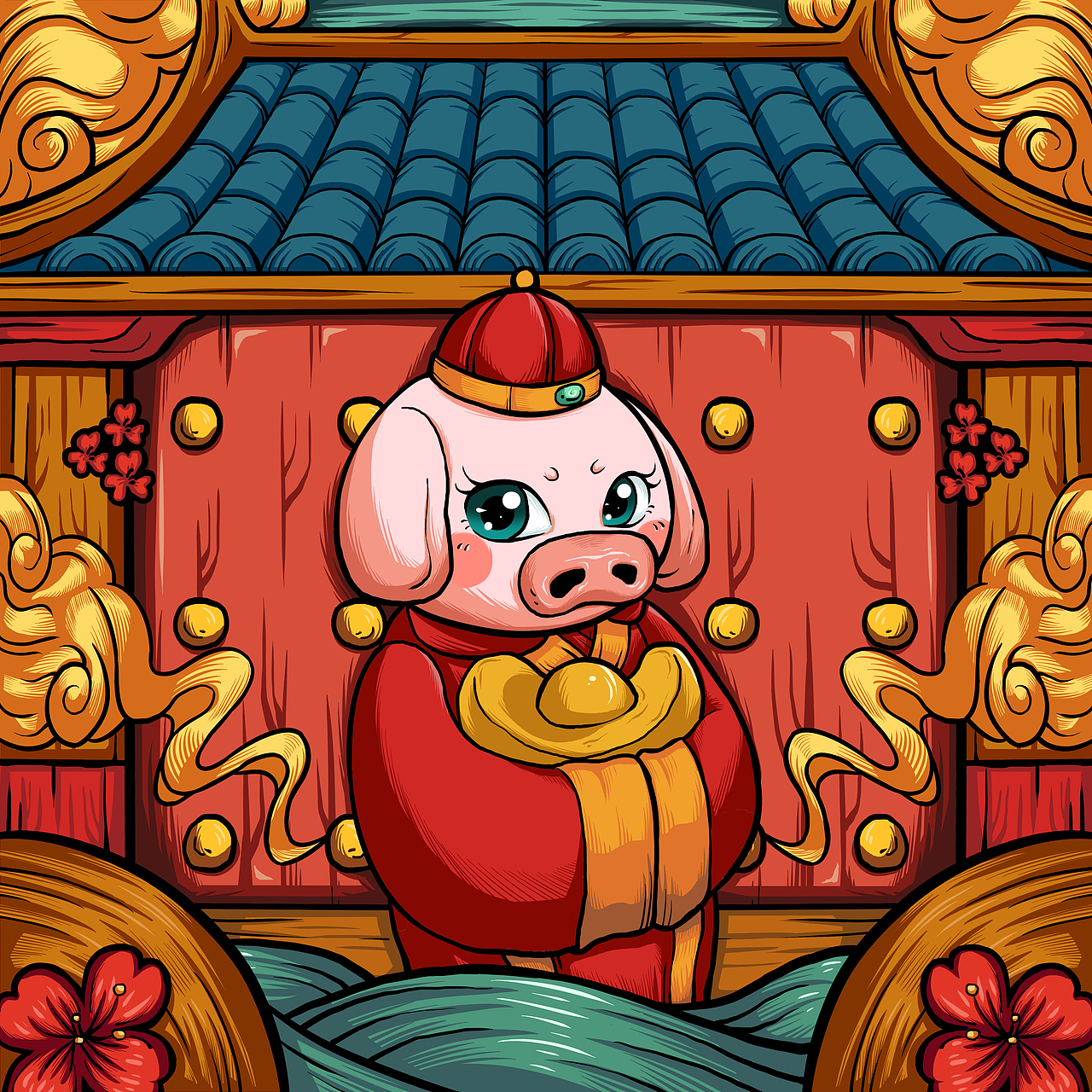 國(guó)潮風(fēng)十二生肖 X KAGE（圖ZMjA3MTI1MTQ4） - 商業(yè)插畫(huà) - 站酷設(shè)計(jì)師一KAGE一原創(chuàng)素材 - 站酷ZCOOL