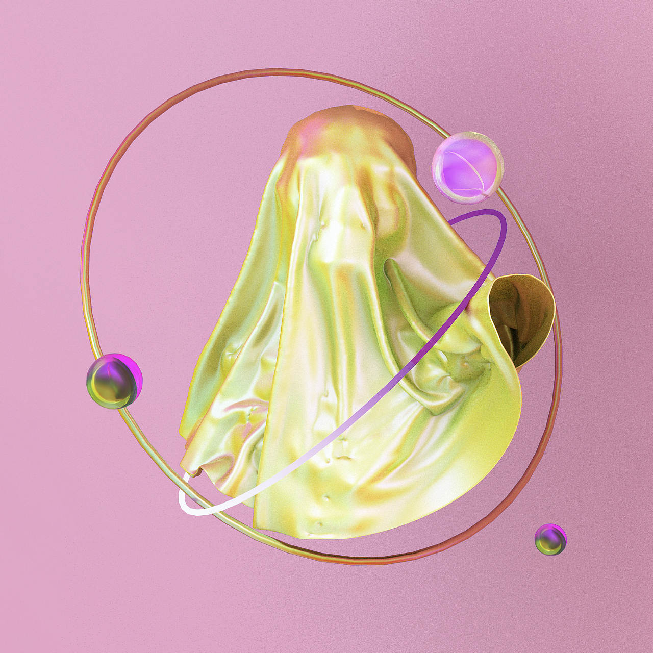 C4D习作·骷髅蒙布