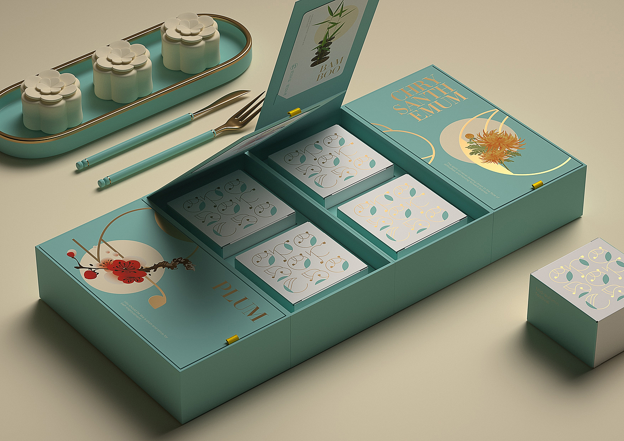 四连中秋礼盒（图ZMjg0NjYyMDQ0） - 包装 - 站酷设计师NEERU灵睿原创素材 - 站酷ZCOOL