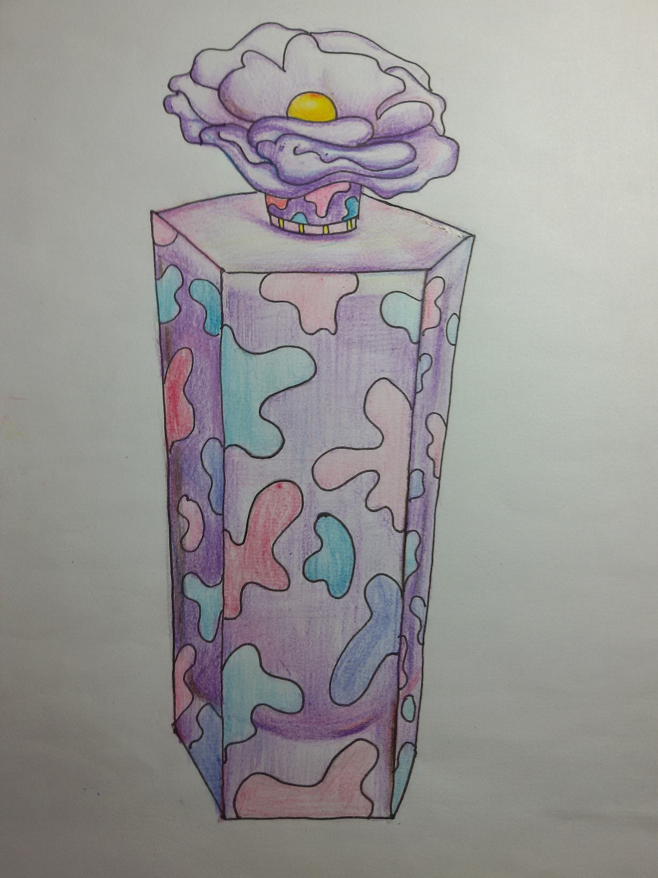 容器造型手绘香水瓶