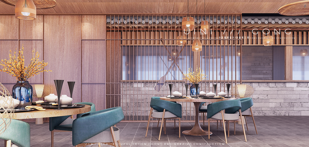 餐厅/餐饮空间 广东 椰林海鲜码头1号（图ZMjE0ODMzNDc2） - 家装设计 - 站酷设计师由里建筑设计原创素材 - 站酷ZCOOL