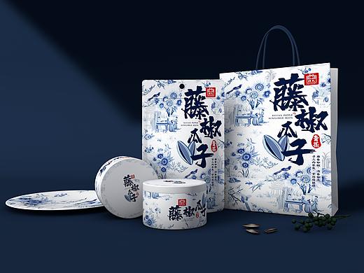 线礼青花瓜子包装设计