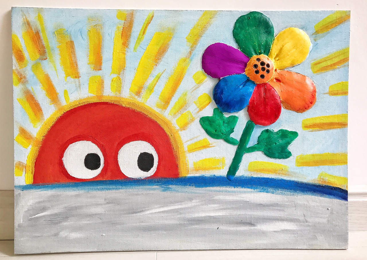 儿童画花朵 儿童画花朵图片 - 水彩迷