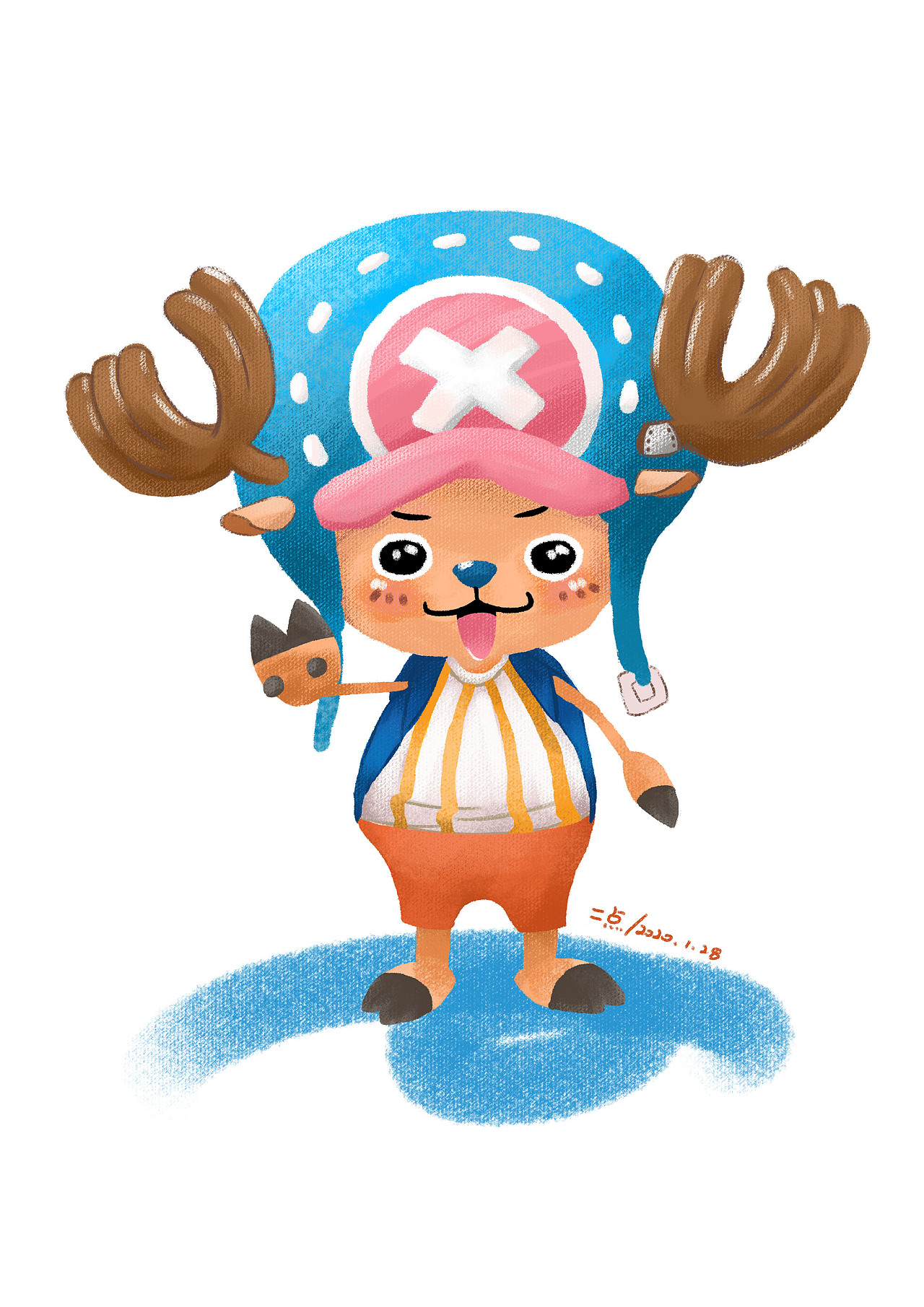 乔巴-2020-1-28|插画|创作习作|二点zoe_原创作品-站酷zcool