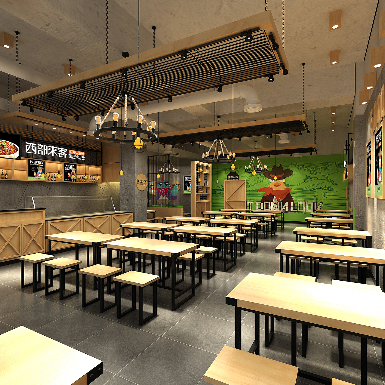 西部大盘鸡形象店面升级-西部来客！（图ZNTc1MzQ4MTI=） - 展陈设计 - 站酷设计师设计大刘原创素材 - 站酷ZCOOL