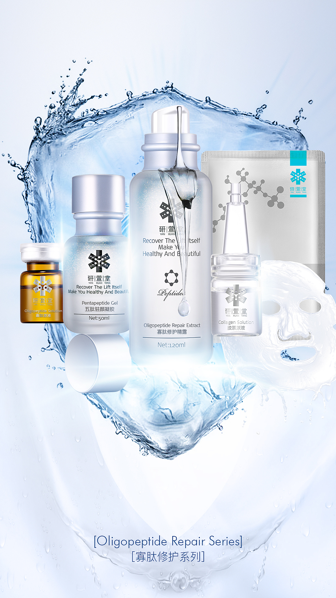 蛋白肽系列护肤品海报