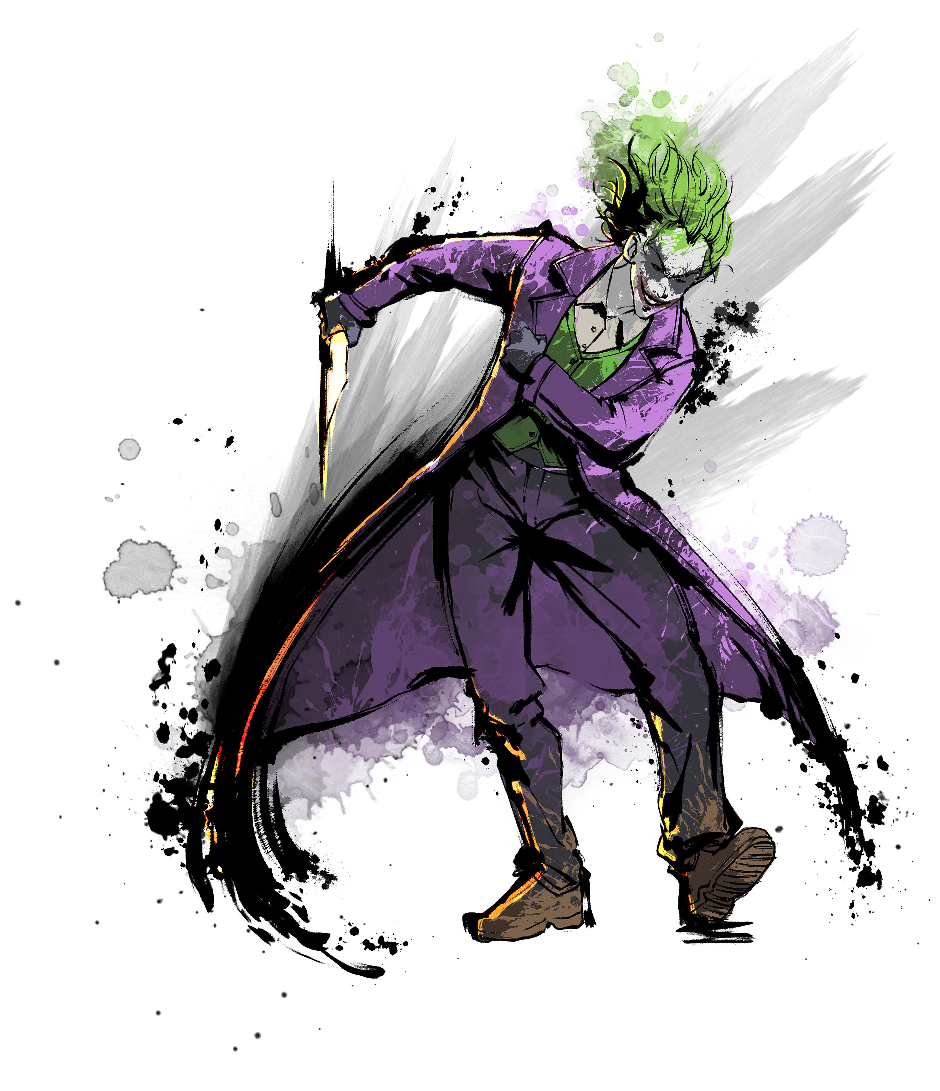 dc英雄水墨风|插画|商业插画|小艺侠 - 原创作品 - 站酷 (zcool)