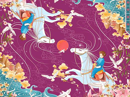 腾空马丝巾设计