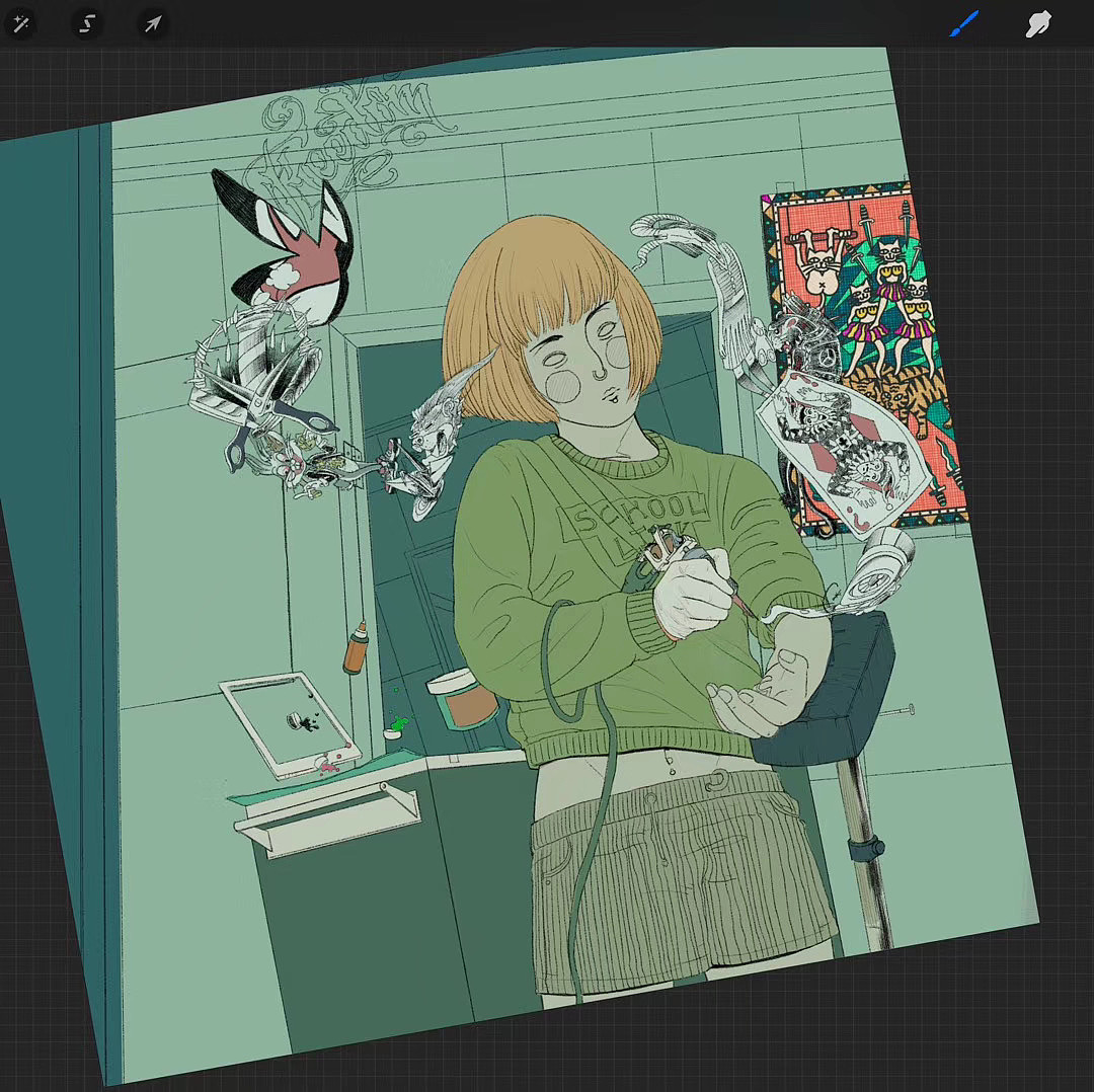 年轻人与门（图ZMjkxNDA3MTE2） - 艺术插画 - 站酷设计师好心屁民祁先生原创素材 - 站酷ZCOOL