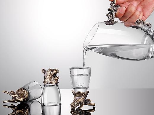 12生肖白酒杯  白酒杯 红酒杯 酒杯 玻璃杯拍摄
