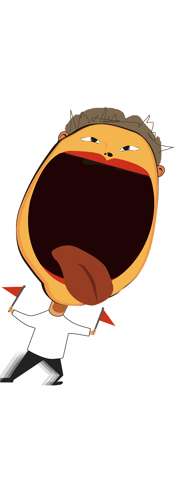 手绘夸张的人物