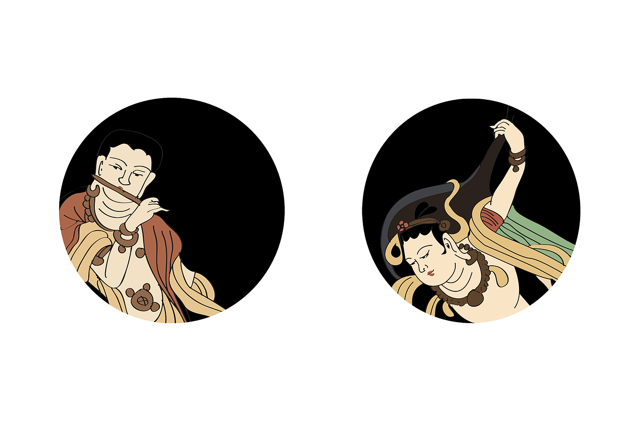 设计临摹大师作品ps练习标签敦煌佛元素提取素材作品信息创作时间2018