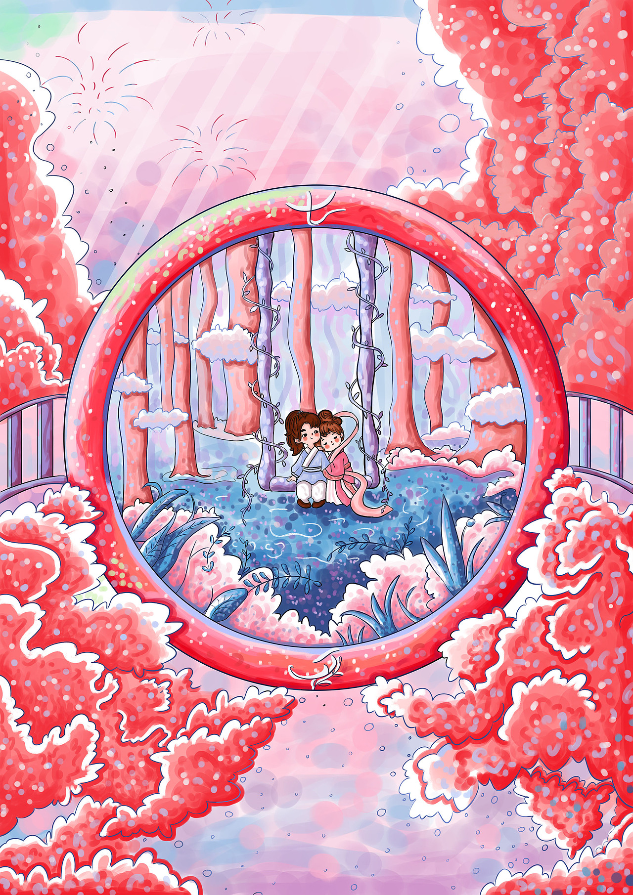 传统节日插画（图ZMjUzMDA5NDMy） - 创作习作 - 站酷设计师会画画的小胖子原创素材 - 站酷ZCOOL