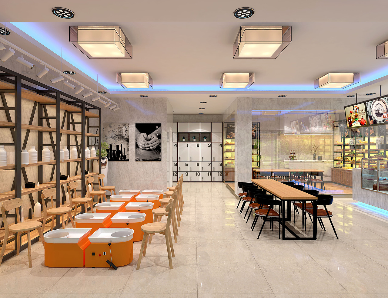 儿童陶艺店,陶艺店加盟,陶艺店装修,时指间陶艺