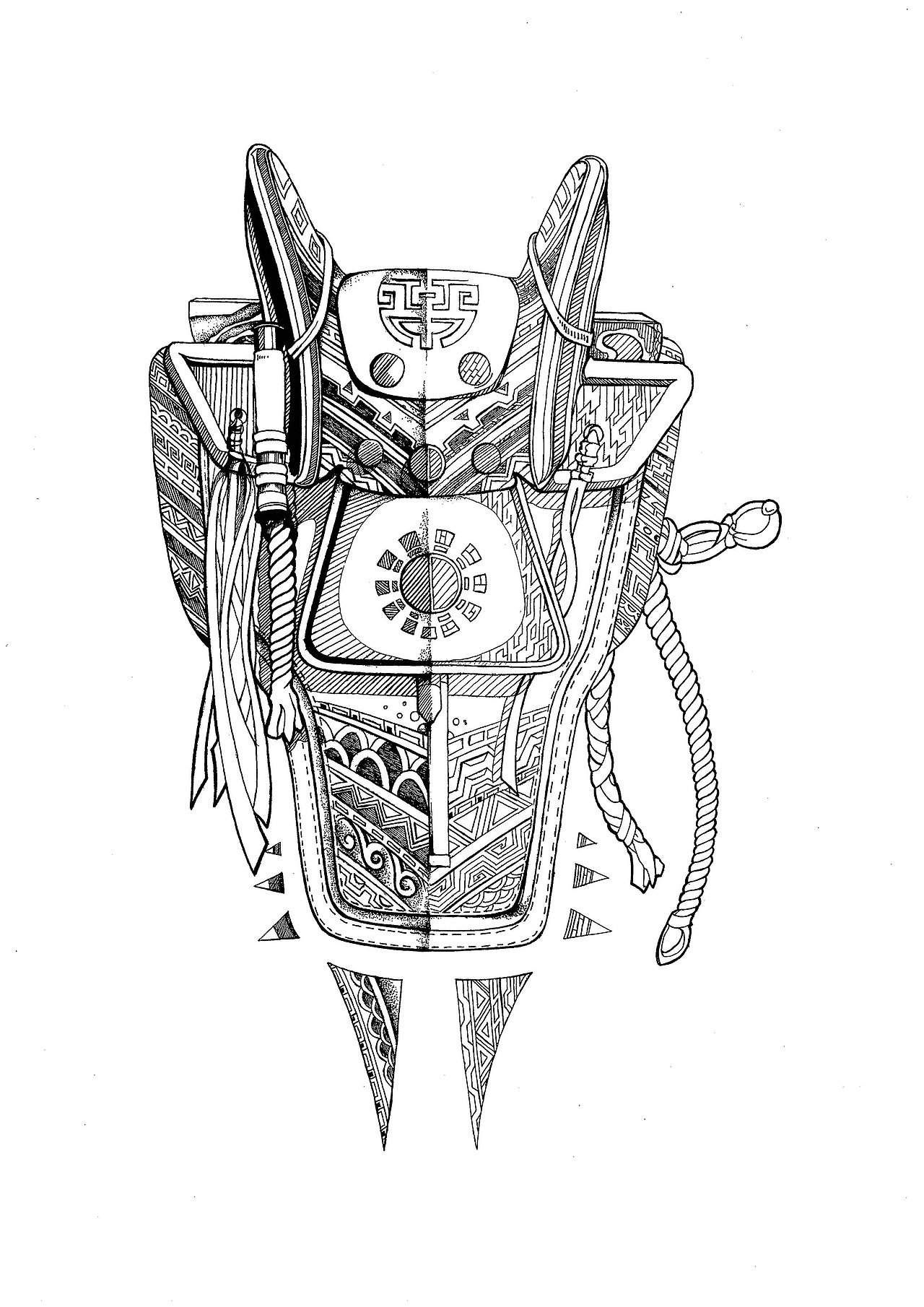 "安革"马鞍主题图形设计