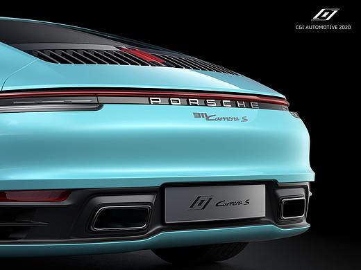 「新款911 建模渲染练习」（个人主页-ZNDQ2MDI5NTY=） - 机械/交通 - 站酷设计师海寶蓝原创素材 - 站酷ZCOOL