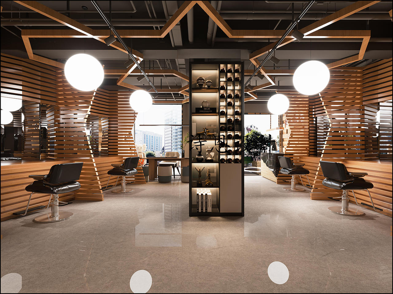 理发店装修设计,塑造一个有特色和吸引力的理发空间!