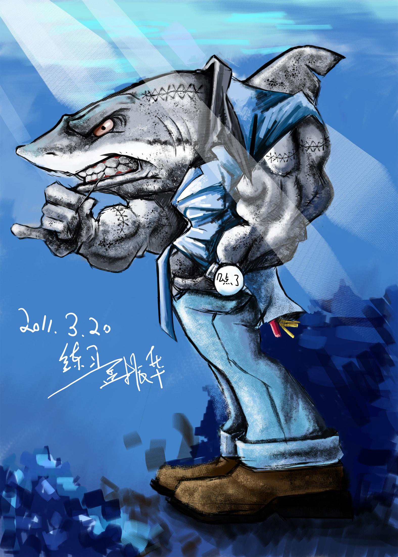 SHARK, the beast——充满科幻感的鲨鱼形象设计！ - 普象网