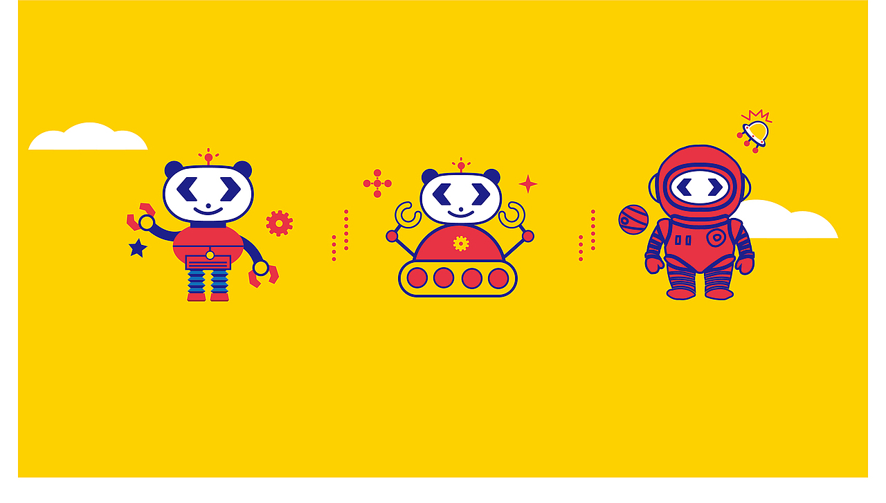 熊猫创客(图ZMjAwODA0NjQ4) - 品牌 - 站酷设计师QX岂形原创素材 - 站酷ZCOOL