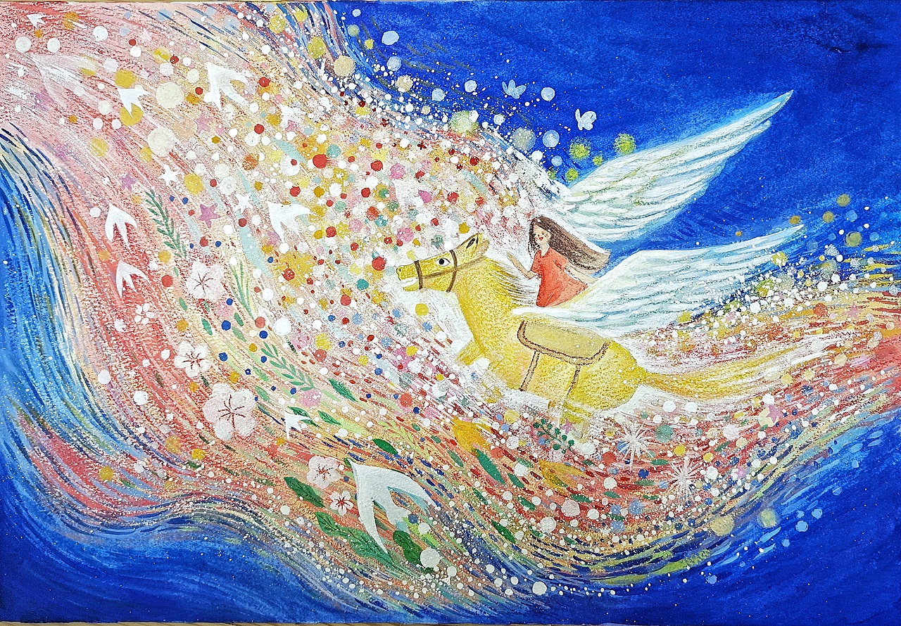 原创插画|以梦为马 不负韶华（图ZMzAyODExMzI4） - 艺术插画 - 站酷设计师张天奇原创素材 - 站酷ZCOOL